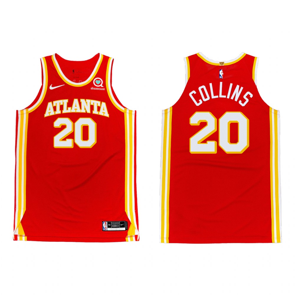 Men's Atlanta Hawks #20 John Collins Red NBA 2020-21Stitched Jersey Men's Atlanta Hawks #20 John Collins Red NBA 2020-21Stitched Jersey